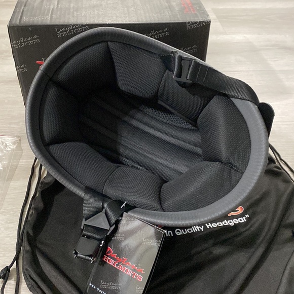 Daytona Novelty Matte Black Hawk Low Profile Half Helmet in size XS - Picture 5 of 7